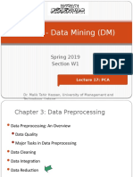 SE 458 - Data Mining (DM) : Spring 2019 Section W1
