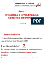 Aula 1 - Introdução À Termodinâmica PDF
