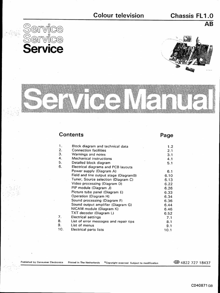 Philips Chassis FL1.0 AB PDF | PDF
