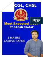 5 Maths Sample Paper by Gagan Pratap @banking - SSC PDF