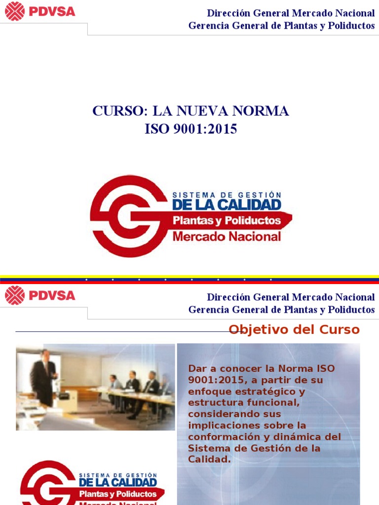 Curso sobre ISO 9001:2015 y Calidad | PDF | Gestión de la calidad ...