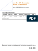 Guidance For DP Chemistry Internal Assessment: Personal Engagemen T Exploration Analysis Evaluation Communication Total