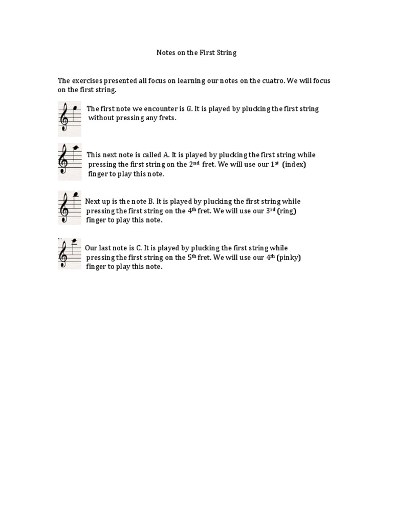 Notes On The First String PDF