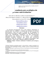 Dialnet ActitudYConductaProecologicaDeJovenesUniversitario 5844677 PDF