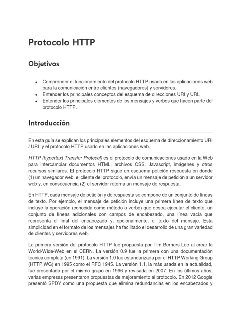HTTP Guia | Descargar gratis PDF | Protocolo de Transferencia de ...