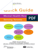 Quick Guide: Mental Health Resources Serving Toronto