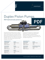 Duplex Piston Pumps: ROV Hydraulically Powered