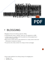 Ways To Generate Links To Your Website