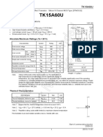 TK15A60U Field Effect Transistor Spec Sheet