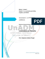 Actividad 2. LA PERSONA Jurídica: Licenciatura en Derecho