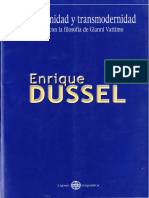 Dussel Enrique, Posmodernidad y Transmodernidad. Diálogos Con La Filosofia de Gianni Vattimo Enrique Dussel