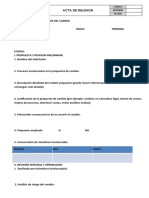 Modelo de Herramienta para Gestion Del Cambio