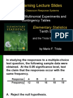 Active Learning Lecture Slides: Chapter 11 Multinomial Experiments and Contingency Tables