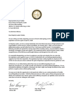 Letter from Reps. Lucero and Franson to Majority Leader Winkler
