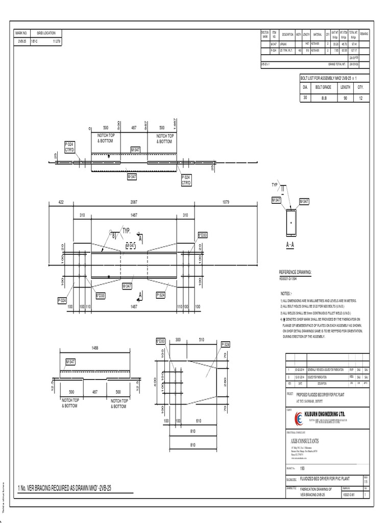 Fabrication Drawing for Ver Bracing | PDF | Mechanical Engineering | Nature