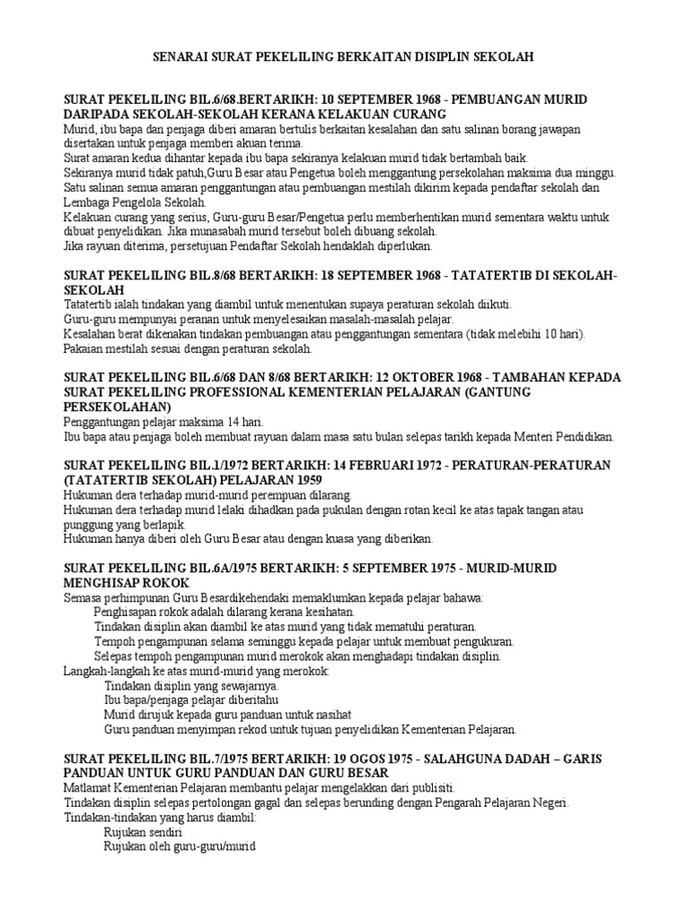 Senarai Pekeliling Ikhtisas Pdf