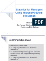 Statistics For Managers Using Microsoft® Excel 5th Edition: The Normal Distribution and Other Continuous Distributions