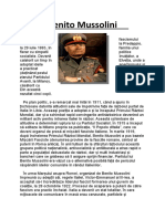 fisa biografica Mussolini