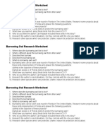 Burrowing Owl Research Worksheet