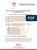 Boletín de Prensa - Pico y Cédula en Pereira PDF