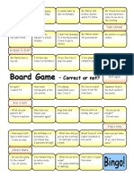 Board Game Correct or Not Elementary Preintermedia Fun Activities Games - 851 PDF