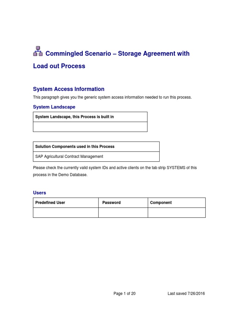 ACM - E2E - Commingled - Storage and Load - Out | PDF | Database ...