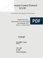 Transmission Control Protocol Tcp/Ip: Introduction and Special Techniques