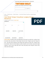Cara Sholat Tahajud Yang Benar Lengkap D PDF