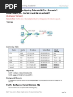 (Instructor Version) : Packet Tracer - Configuring Extended Acls - Scenario 3 Desarrollado Por: Oscar Vanegas Landinez