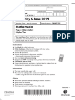 Thursday 6 June 2019: Mathematics