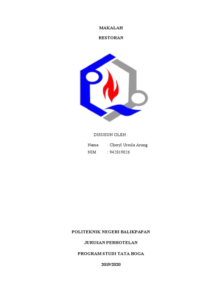 Makalah restoran table set up pdf