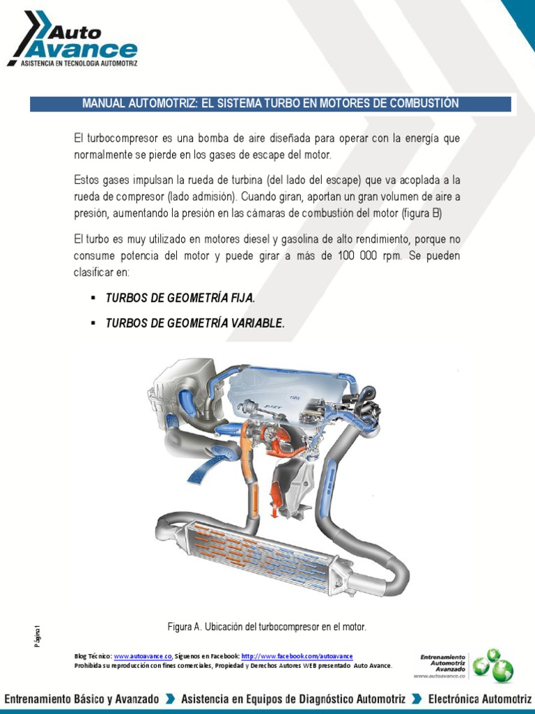 Tipos de Turbocompresores y Funcionamiento | PDF | Turbocompresor | Gases