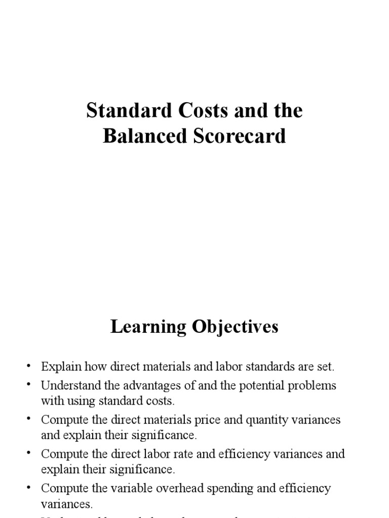 Standard Cost Card and Variance Analysis | PDF | Inventory | Cost