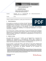 Informe N 001-2020 Marzo Difusión de La Normatividad de Telecomunicaciones y Sensibilización de La Población