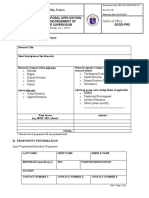 Research Proposal Application Form and Endorsement of Immediate Supervisor