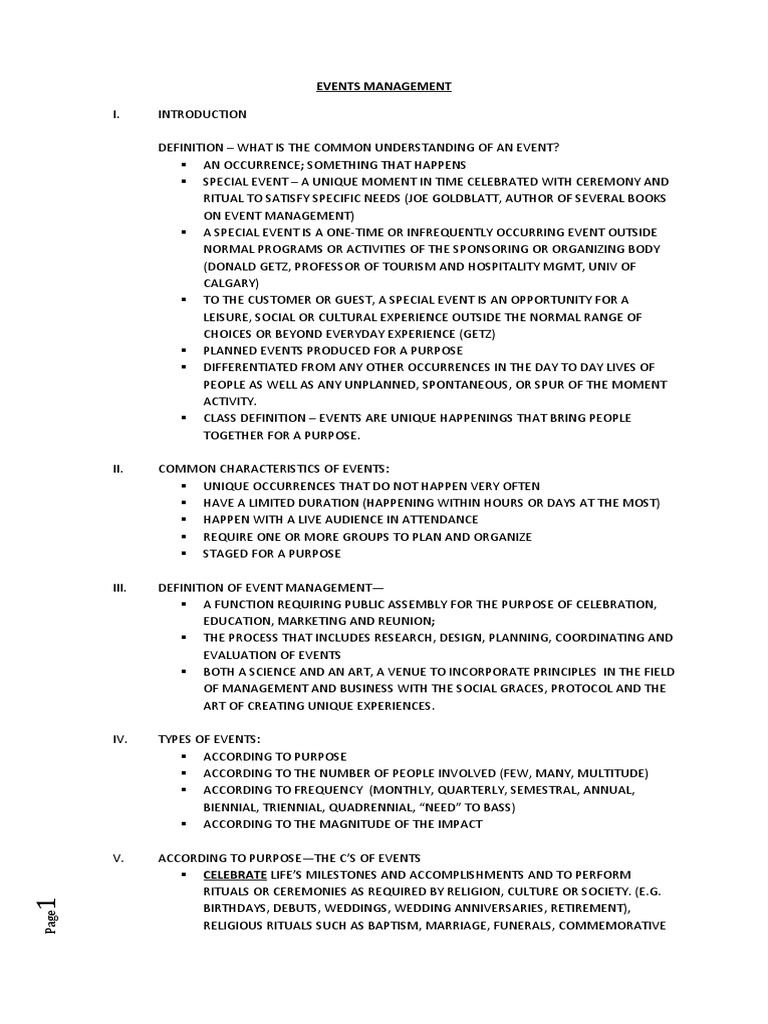 Event Management Essentials | PDF | Goal | World Health Organization