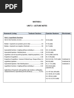 MATH30-1 Unit 2 - Lecture Notes: Homework Listing Textbook Sections Question Numbers Worksheets