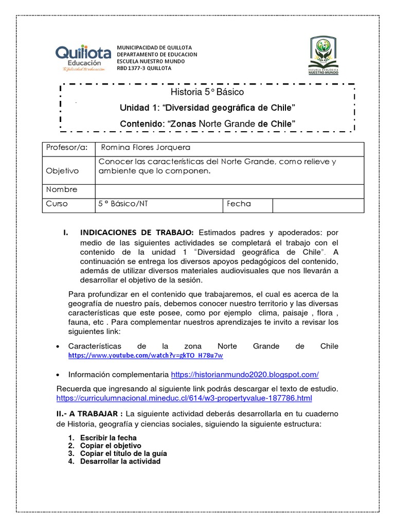 Características del Norte Grande de Chile | PDF | Desierto | Clima
