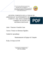 Apuntes de Mantenimiento de Equipo de Cómputo PDF