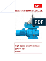 Instruction Manual: High Speed Disc Centrifuge SPT 41-PO
