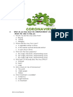 I. What Do You Know About The CORONAVIRUS? Choose The Correct Option. Watch The Video To Help You