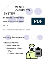 Assessment of Musculo-Skeletal System: 2 Year B. SC Nursing
