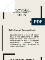 Advanced Spreadsheet Skills Presentation