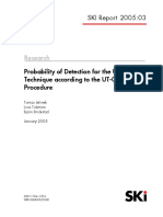 Research: Probability of Detection For The Ultrasonic Technique According To The UT-01 Procedure