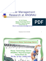 Water Management Research at ANGRAU