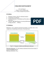 Foundation Settlement: 8.0 Syllabus