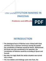 The Constitution Making in Pakistan: Problems and Difficulties