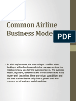 Common Airline Business Models