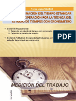 Determinación Del Tiempo Estándar de Una Operación Por La Técnica Del Estudio de Tiempos Con Cronometro