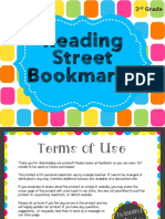 3rd Grade Reading Street Page Number Bookmarks - Twinning Teachers PDF